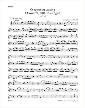 O come let us sing HWV 253 by Handel George Frideric for