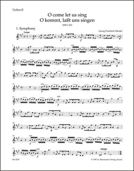 O come let us sing HWV 253 by Handel George Frideric for