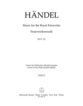 Music for the Royal Fireworks HWV 351 by Handel George Frideric for