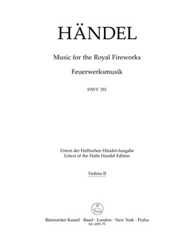 Music for the Royal Fireworks HWV 351 by Handel George Frideric for