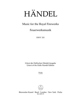 Music for the Royal Fireworks HWV 351 by Handel George Frideric for