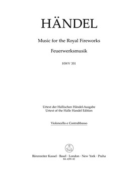 Music for the Royal Fireworks HWV 351 by Handel George Frideric for