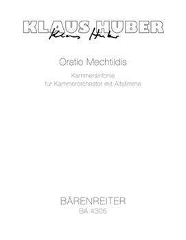 Oratio Mechtildis (1956/1957) -Kammersinfonie fur chamberorchestra mit Altstimme- by Huber Klaus for ASolo/Fl1/
