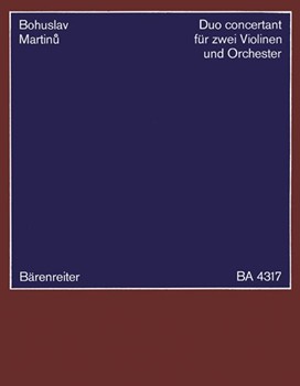 Duo concertant (1937) by Martinu Bohuslav for 2v-Solo/2F