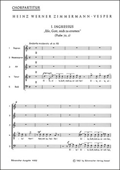 Eile Gott mich zu erretten (1962) by Zimmermann Heinz W for SSATB