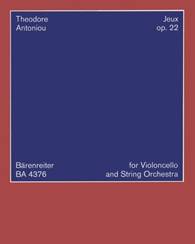 Jeux fur Violoncello und Streichorchester op. 22 (1963) by Antoniou Theodore for Vc-Solo/St