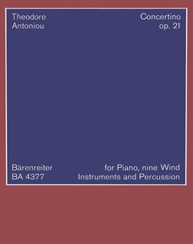 Concertino fur Klavier Blaser und Schlagzeug op. 21 (1963) by Antoniou Theodore for Piano-Solo