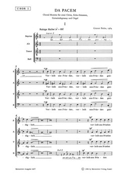 Da pacem (1964) -choral score 1- by Bialas Gunter for SSolo/Mixe