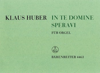 In te domine speravi (1964) -Invention fur Orgel- by Huber Klaus for Org