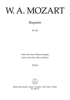 Requiem K. 626 -The Requiem completed by Franz Xaver Sussmayr in its traditional form- by Mozart Wolfgang Amadeus for
