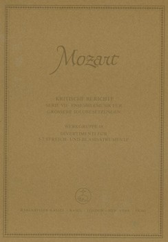 Divertimenti fur 5-7 Streich- und Wind Instruments by Mozart Wolfgang Amadeus for