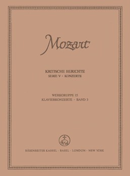 Klavierkonzerte Band 3 -KV 413 (387a) 414 (386a) 415 (387b). Anhang: Skizze zum ersten Satz zu KV by Mozart Wolfgang Amadeus for