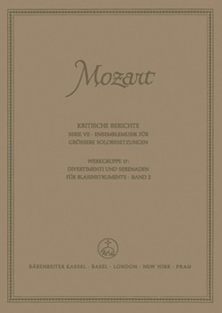 Divertimenti und Serenaden fur Wind Instruments Band 2 by Mozart Wolfgang Amadeus for