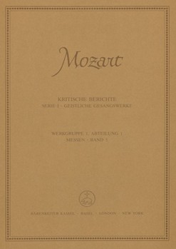 Messen Band 5 -Missa c-moll (Fragment) KV 427 (417a). Anhang: Entwurfe Skizzen kontrapunktische S by Mozart Wolfgang Amadeus for