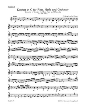 Concerto for Flute Harp and Orchestra C major K. 299(297c) by Mozart Wolfgang Amadeus for