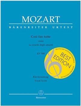 Cosi Fan Tutte KV 588 by Mozart Wolfgang Amadeus - Baumann Rasmus - for Vocal Score