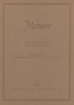 Werke zweifelhafter Echtheit Band 2 -Divertimenti fur Wind Instruments - Sonaten fur Klavier und Vi by Mozart Wolfgang Amadeus for