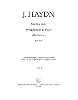 Symphony D major Hob. I:96 "The Miracle" by Haydn Joseph - Salomon Johann Peter - for