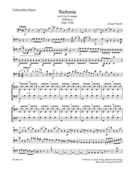 Symphony G major Hob. I:100 "Military" by Haydn Joseph - Salomon Johann Peter - for