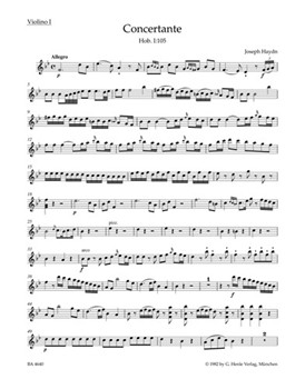 Concertante Hob. I:105 by Haydn Joseph for