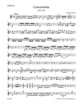 Concertante Hob. I:105 by Haydn Joseph for