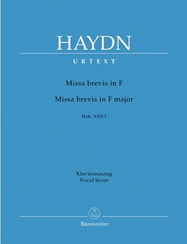 Missa brevis F major Hob. XXII:1 (Fruhe Streicherfassung und spatere Fassung mit Wind Instrumentsn u by Haydn Joseph - Kohs Andreas - for 2SSolo/Mix