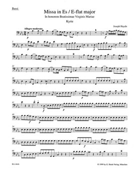 Missa in honorem Beatissimae Virginis Mariae E-flat major Hob. XXII:4 "Great Organ Mass" by Haydn Joseph for