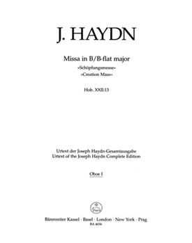 Missa B-flat major Hob.XXII:13 "Creation Mass" by Haydn Joseph for