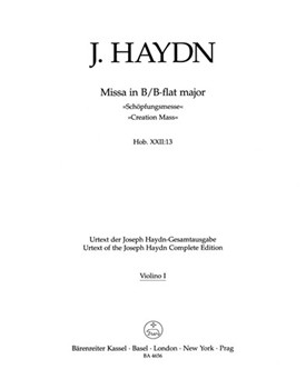 Missa B-flat major Hob.XXII:13 "Creation Mass" by Haydn Joseph for