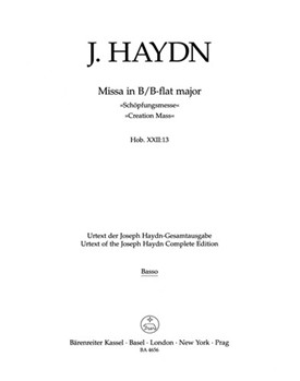 Missa B-flat major Hob.XXII:13 "Creation Mass" by Haydn Joseph for
