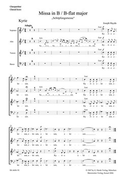 Missa B-flat major Hob.XXII:13 "Creation Mass" by Haydn Joseph for SSolo/ASol