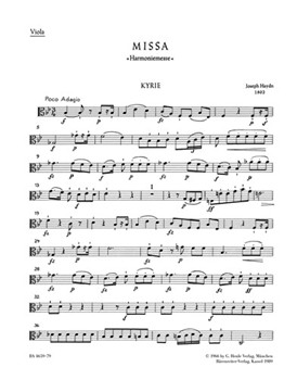 Missa B-flat major Hob.XXII:14 "Harmony Mass" by Haydn Joseph for