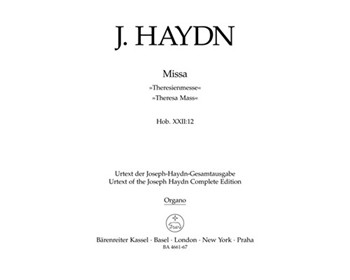 Missa B-flat major Hob.XXII:12 "Theresa Mass" by Haydn Joseph for