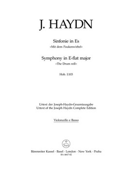 Londoner Sinfonie Nr. 11 Es-Dur Hob. I:103 "Mit dem Paukenwirbel" by Haydn Joseph for