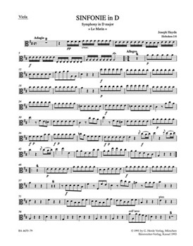 Symphony Nr. 6 D major Hob. I:6 "Le Matin" by Haydn Joseph for