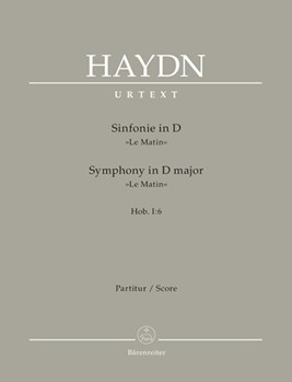 Symphony Nr. 6 D major Hob. I:6 "Le Matin" by Haydn Joseph for Fl/2Ob/bas