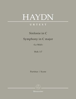 Symphony Nr. 7 C major Hob.I:7 "Le Midi" -With 2 violino and 1 Violoncello concertato- by Haydn Joseph for 2Fl/2Ob/ba