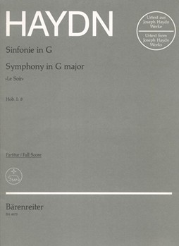 Symphony Nr. 8 G major Hob.I:8 "Le Soir" -With 2 violino concertato- by Haydn Joseph for Fl/2Ob/bas