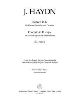 Klavierkonzert D-Dur Hob. XVIII:11 by Haydn Joseph for