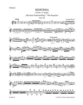 Symphony Nr. 94 G major Hob. I:94 "The Surprise" by Haydn Joseph for