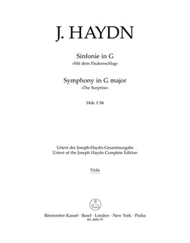 Symphony Nr. 94 G major Hob. I:94 "The Surprise" by Haydn Joseph for
