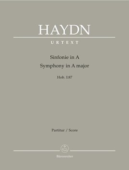 Symphony Nr. 87 A major Hob.I:87 by Haydn Joseph for Fl/2Ob/2ba