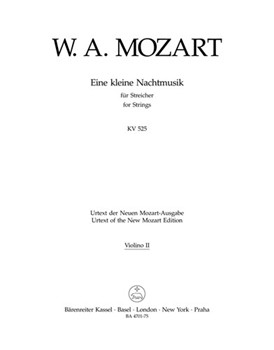 Eine kleine Nachtmusik for Strings G major K. 525 by Mozart Wolfgang Amadeus for