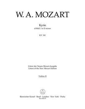 Kyrie D minor K. 341 (368a) by Mozart Wolfgang Amadeus for