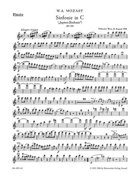 Symphony Nr. 41 C major K. 551 "Jupiter Symphony" by Mozart Wolfgang Amadeus for