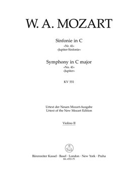 Symphony Nr. 41 C major K. 551 "Jupiter Symphony" by Mozart Wolfgang Amadeus for