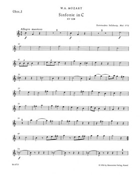Symphony Nr. 16 C major K. 128 by Mozart Wolfgang Amadeus for