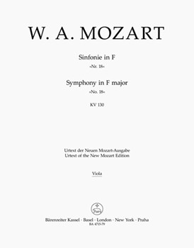 Symphony Nr. 18 F major K. 130 by Mozart Wolfgang Amadeus for