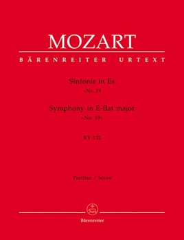 Symphony Nr. 19 E-flat major K. 132 by Mozart Wolfgang Amadeus for 2Ob/4Hn/St