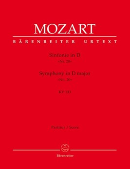 Symphony Nr. 20 D major K. 133 by Mozart Wolfgang Amadeus for Fl/2Ob/2Hn